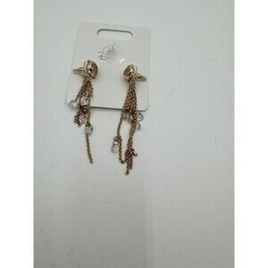 Disney Parks 2023 Wish Movie Star Gold Tone Dangling Earrings w/Faux Crystal New